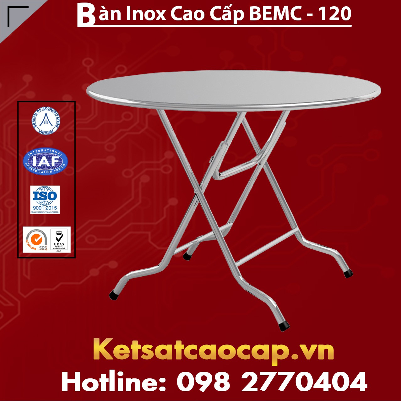 Bàn Inox Cao Cấp BEMC - 120