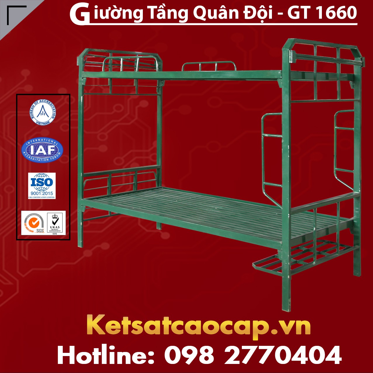 Giường Tầng Quân Đội - GT 1660