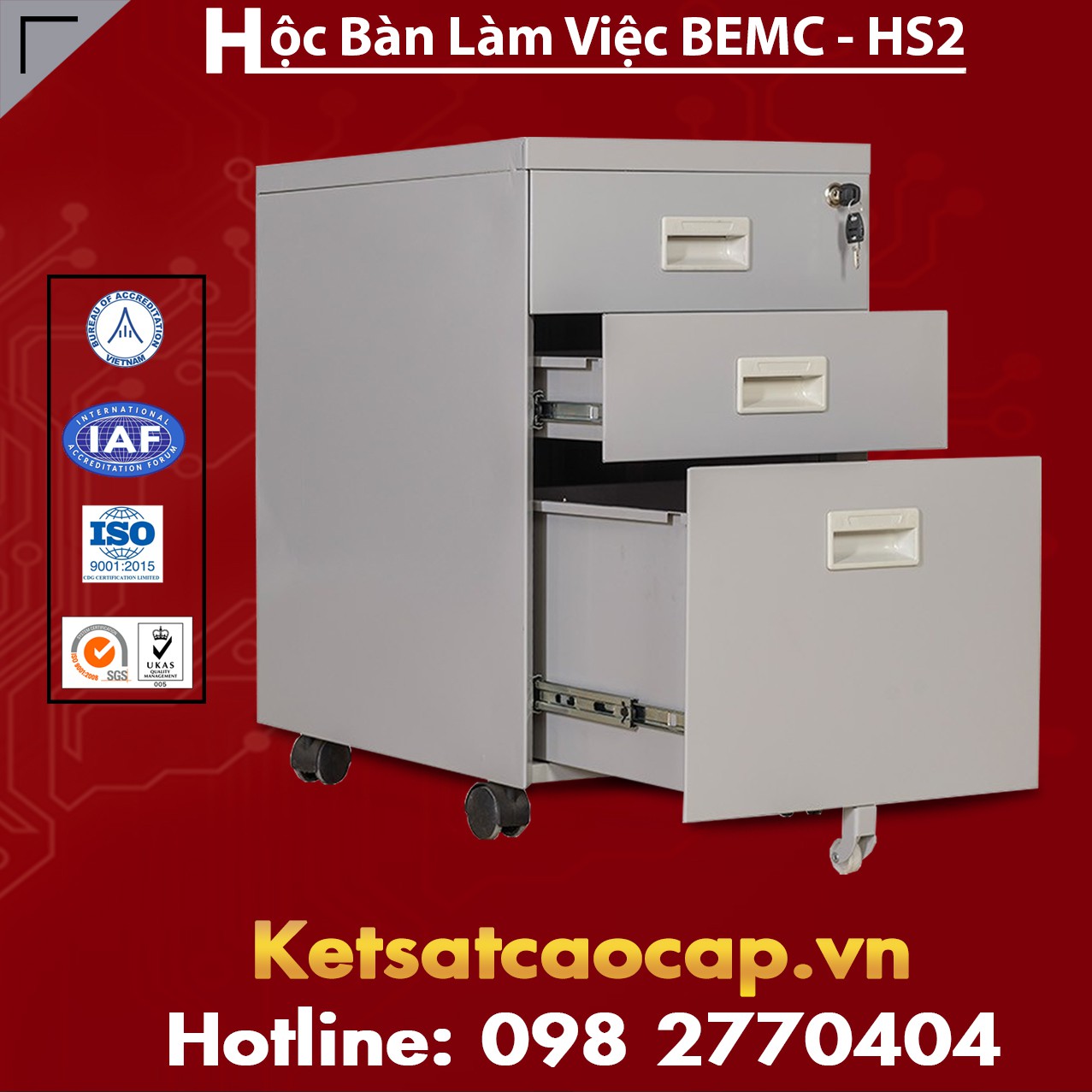 Hộc Bàn Làm Việc BEMC - HS2