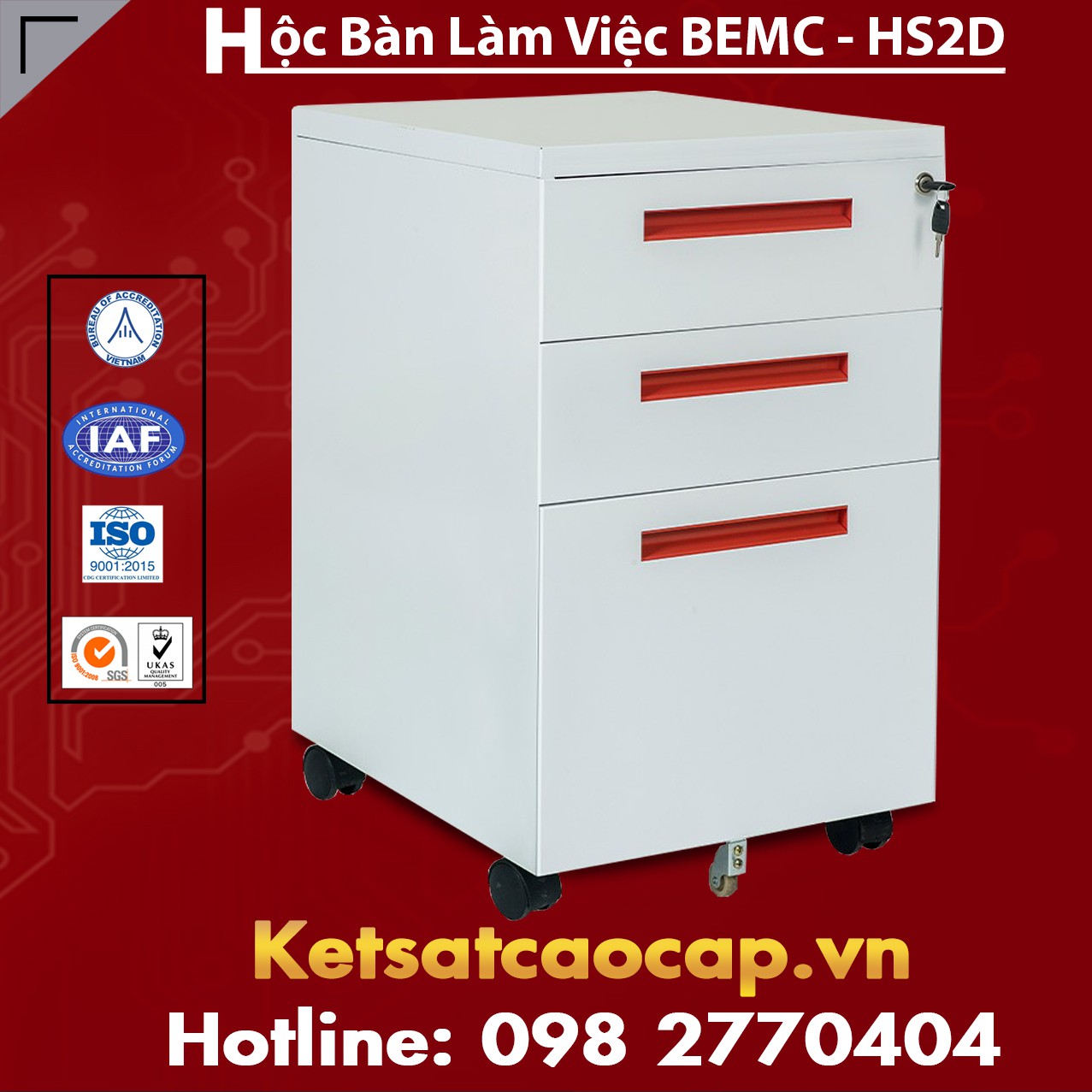 Hộc Bàn Làm Việc BEMC - HS2D