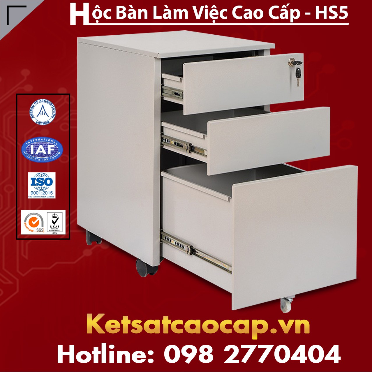 Hộc Bàn Làm Việc Cao Cấp - HS5
