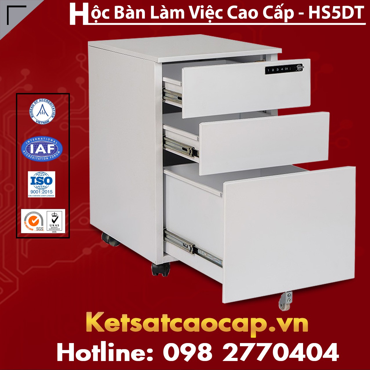 Hộc Bàn Làm Việc Cao Cấp - HS5DT