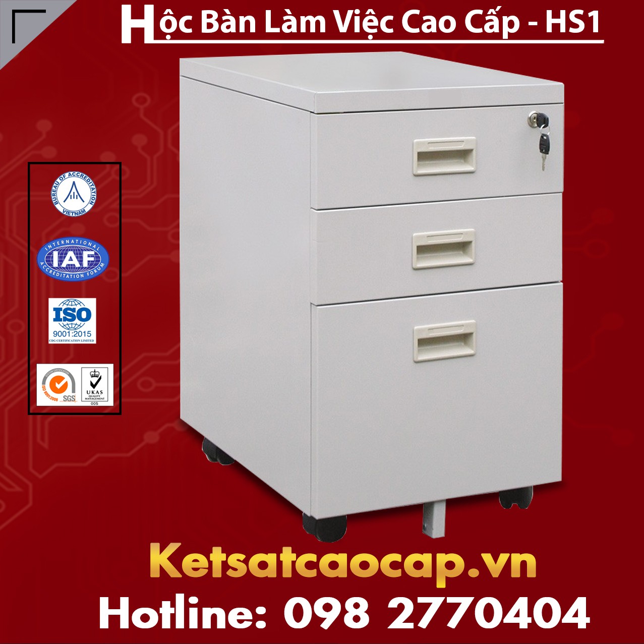 Hộc Bàn Làm Việc Cao Cấp - HS1