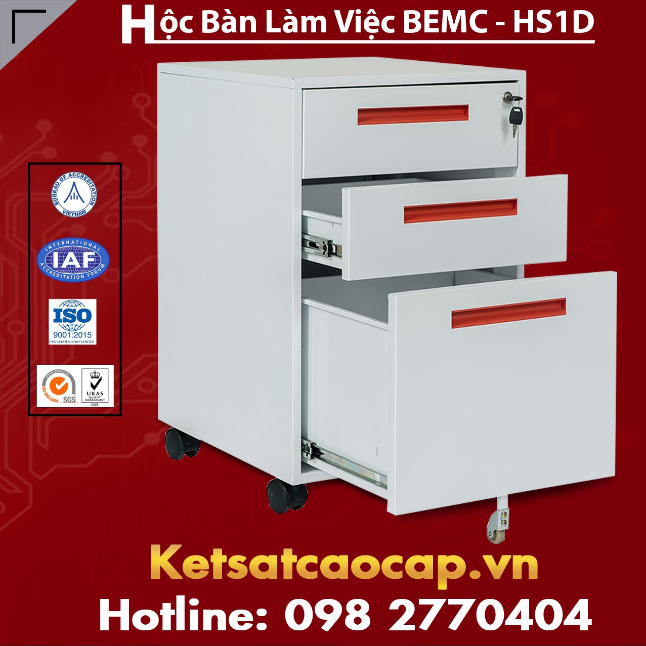 Hộc Bàn Làm Việc BEMC - HS1D