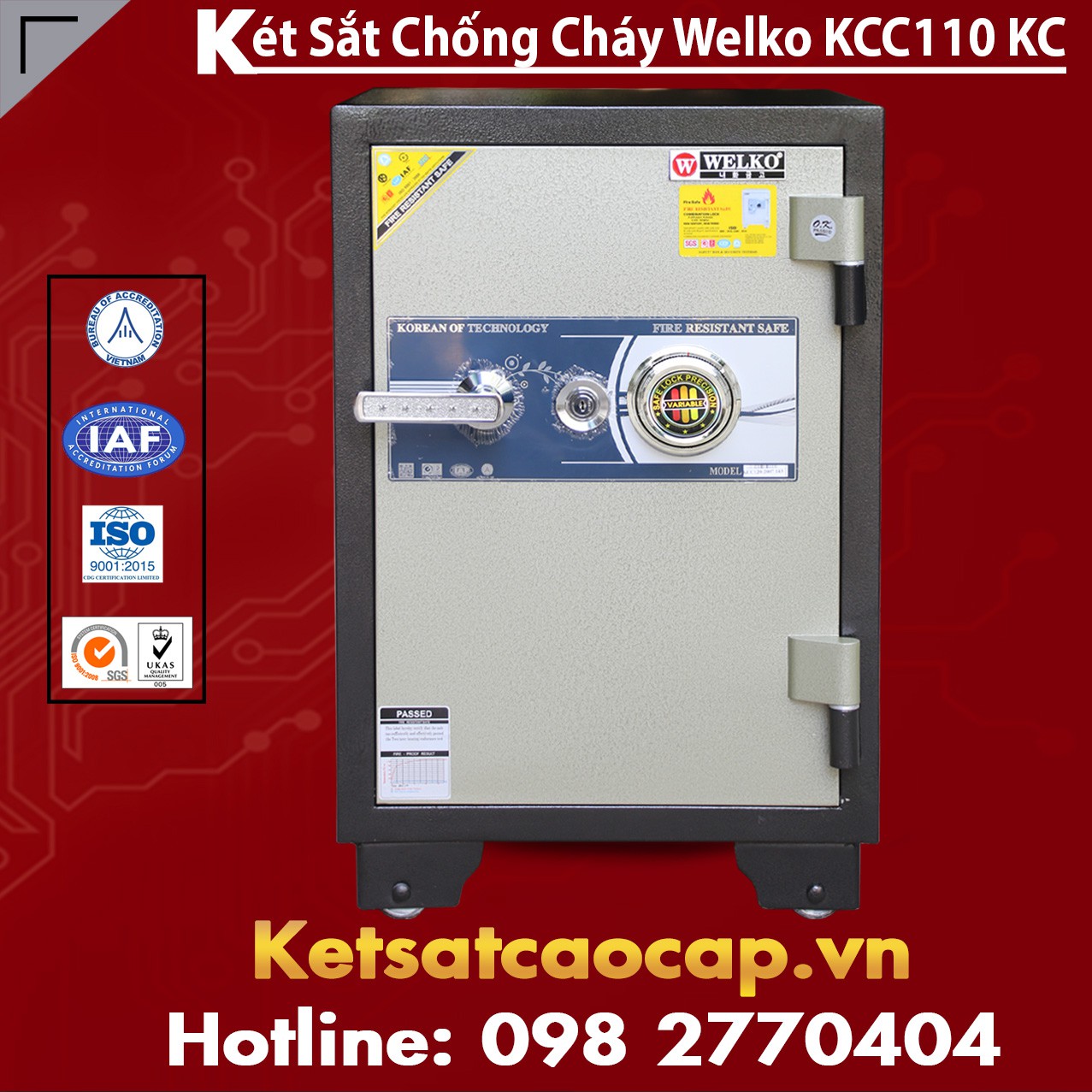 Két Bạc Chống Cháy KCC 110 - KC