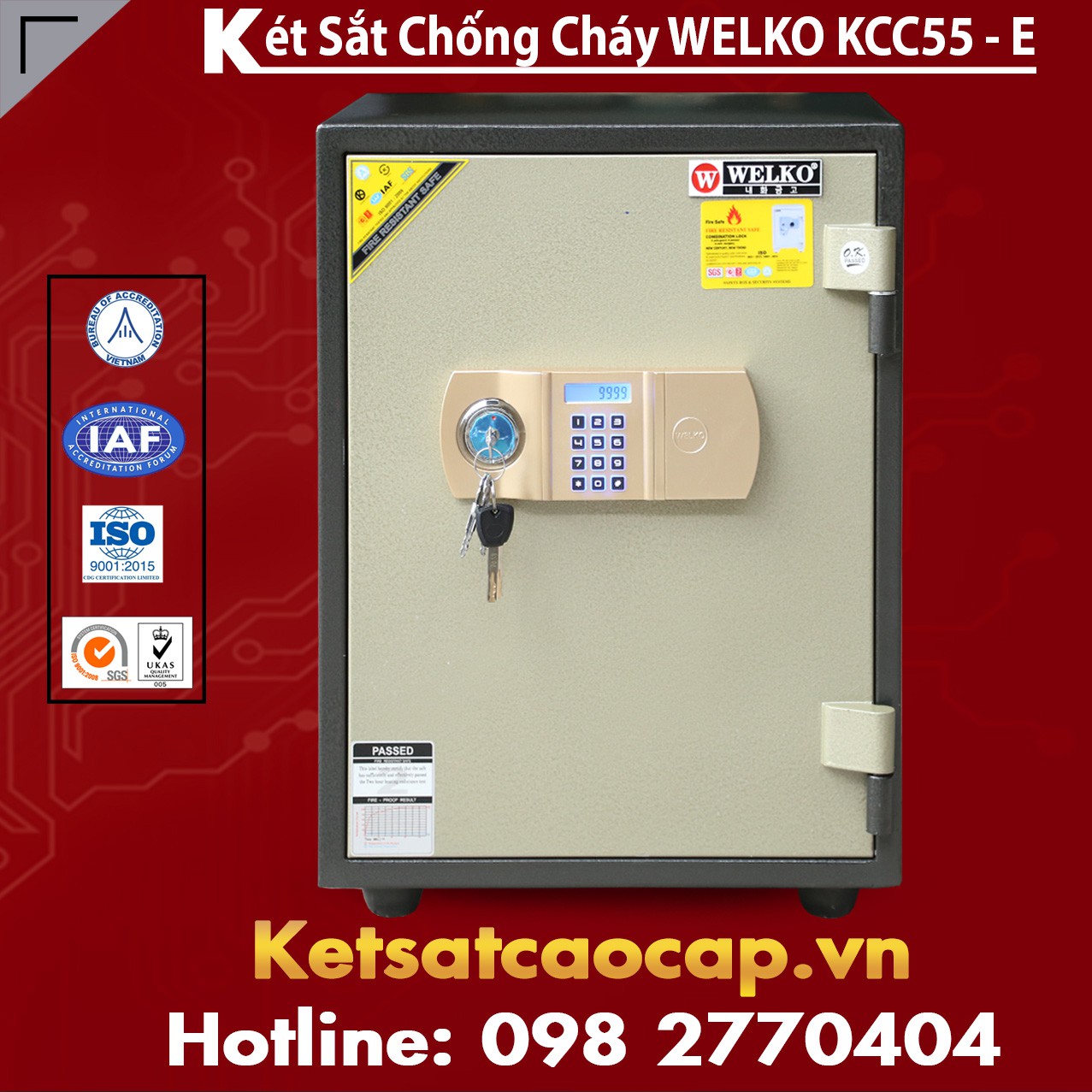 Két Sắt Phong Thuỷ WELKO KCC55 E - GOLD