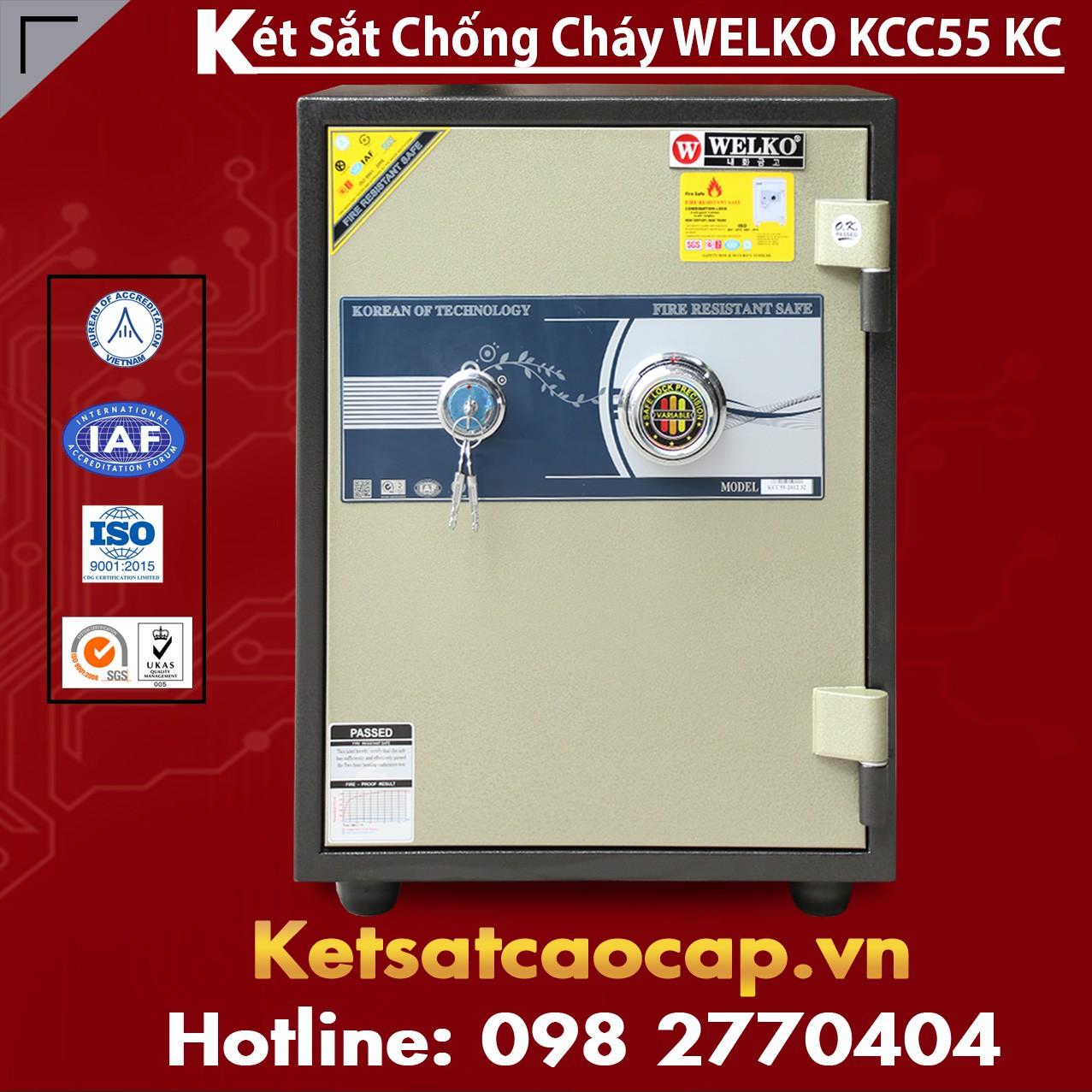 Két Bạc Chống Cháy KCC55 - KC