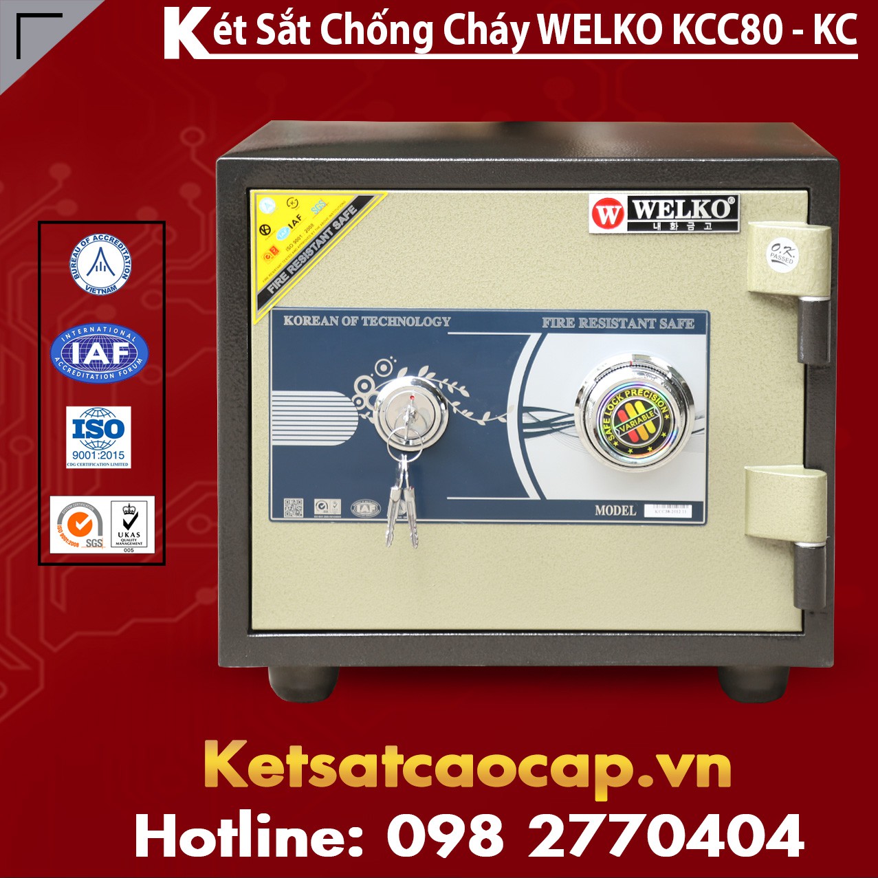 Két Bạc Chống Cháy KCC 80 - KC