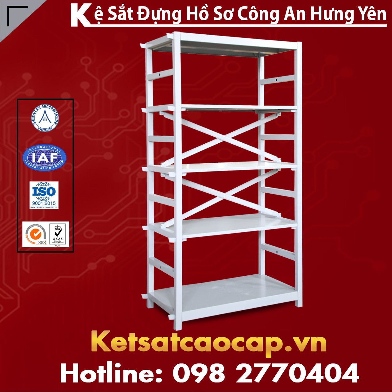 Kệ Sắt Đựng Hồ Sơ Công An Hưng Yên