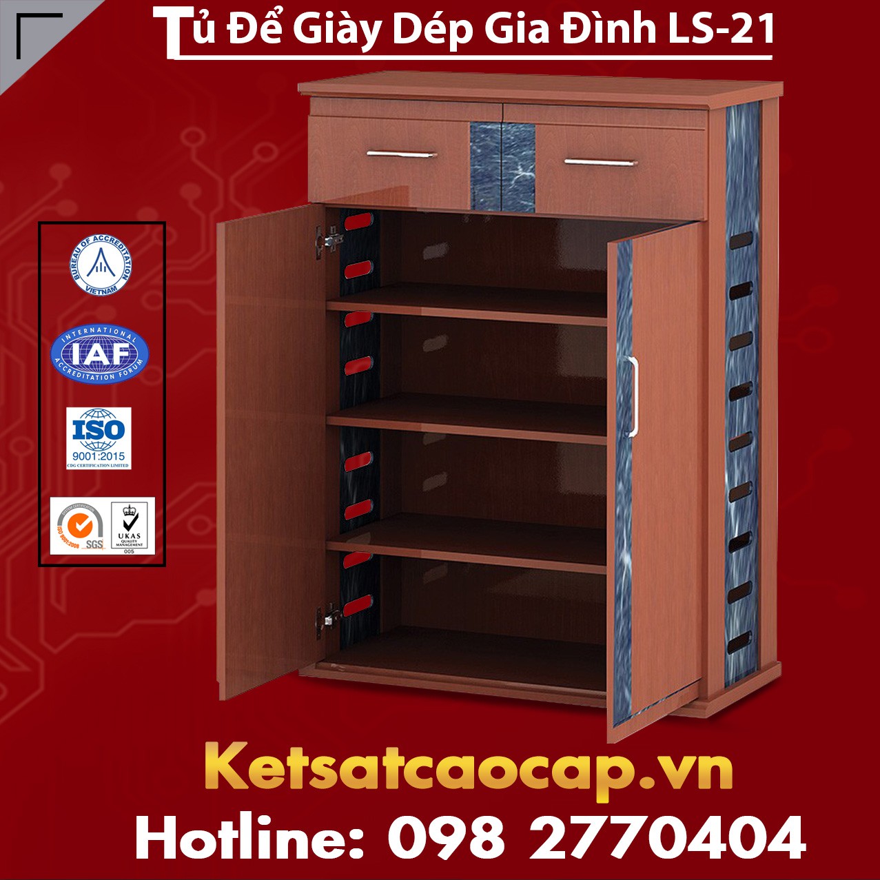 Tủ Để Giày Dép Gia Đình LS-21