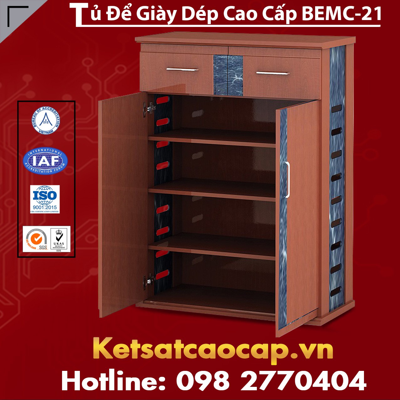 Tủ Để Giày Dép Cao Cấp BEMC-21