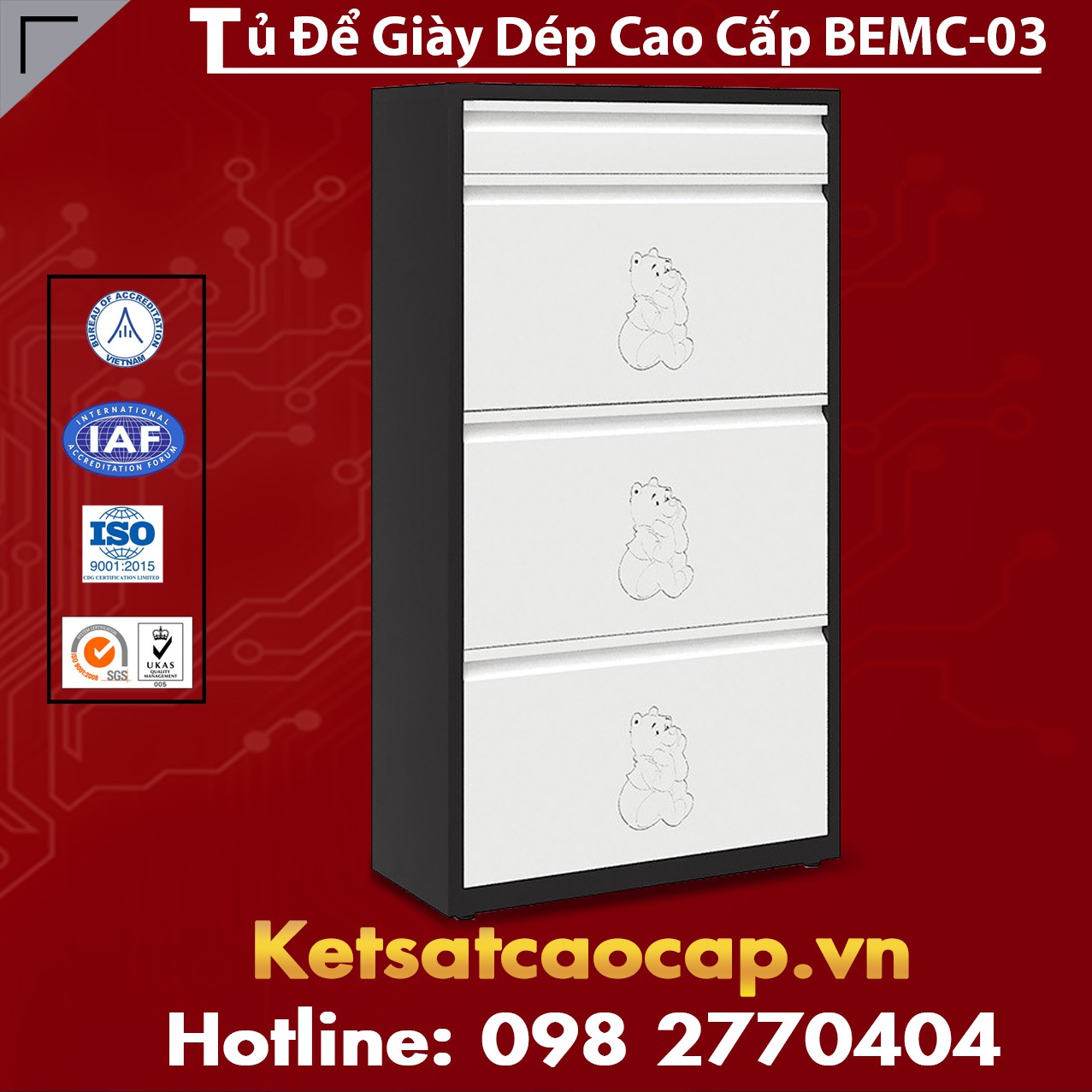 Tủ Để Giày Dép Cao Cấp BEMC-03