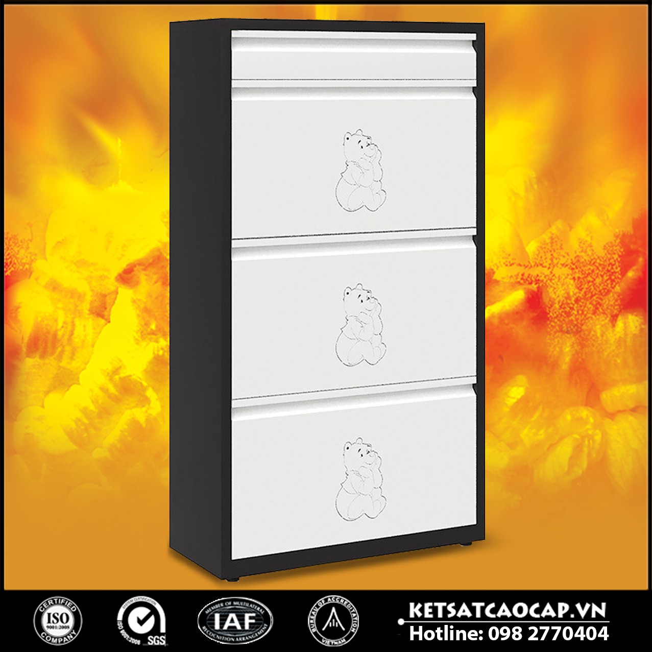 Mẫu tủ để giày dép đẹp bằng sắt BEMC-03