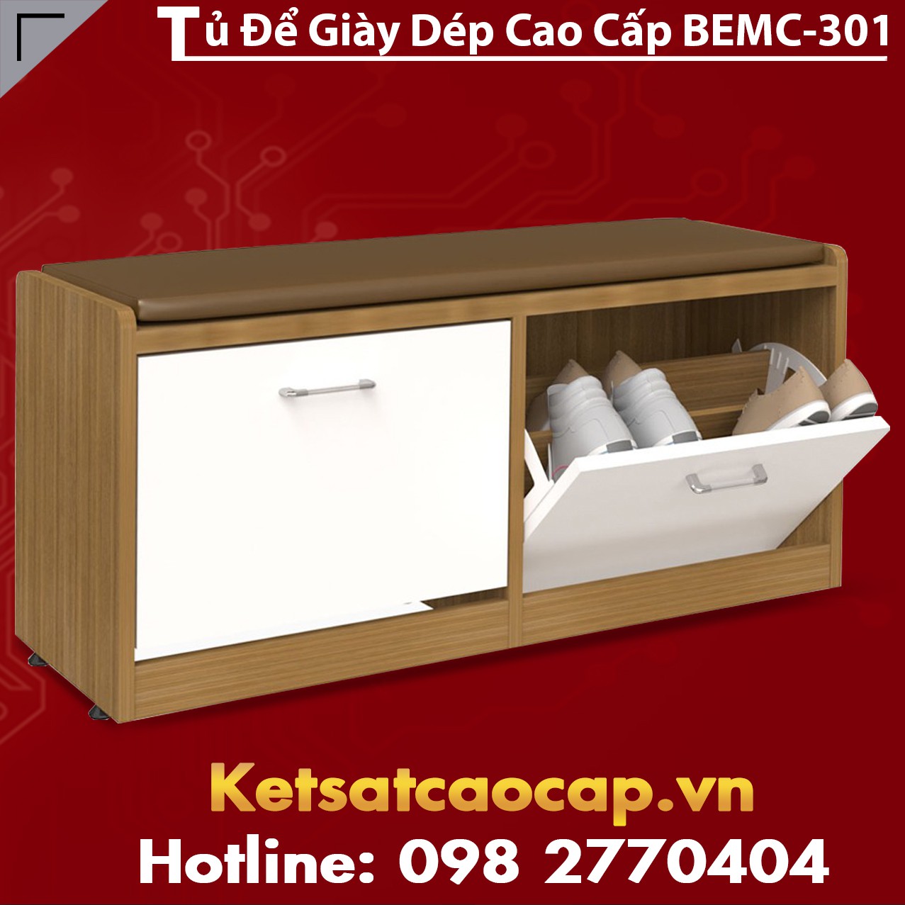 Tủ Để Giày Dép Cao Cấp BEMC-301