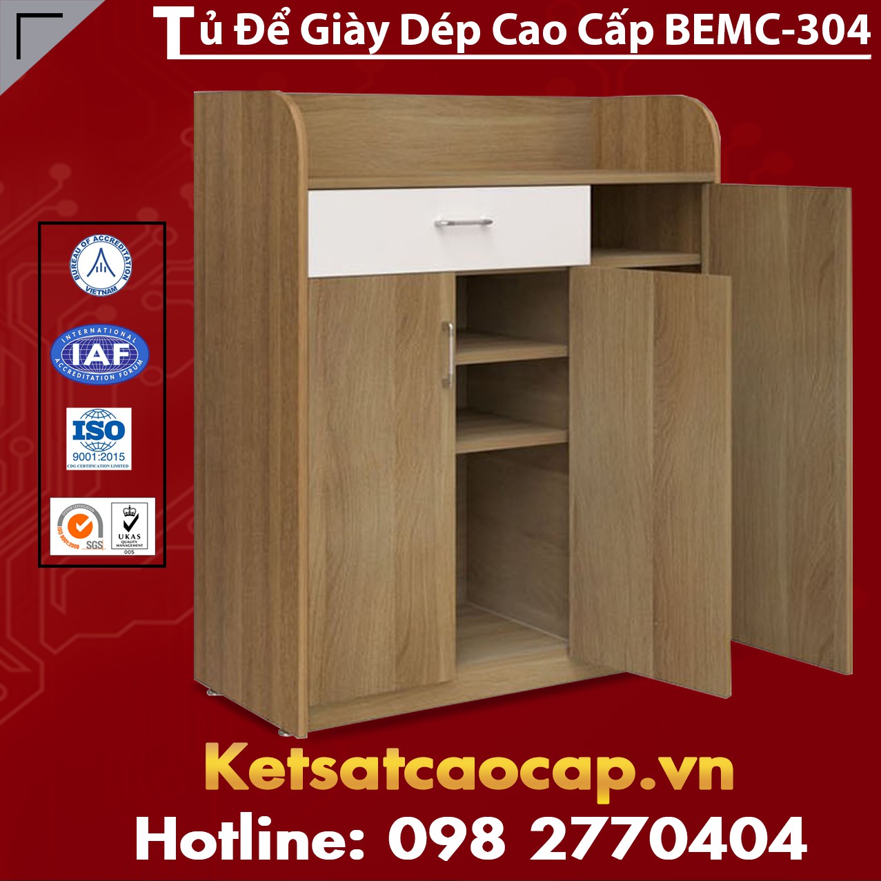 Tủ Để Giày Dép Cao Cấp BEMC-304