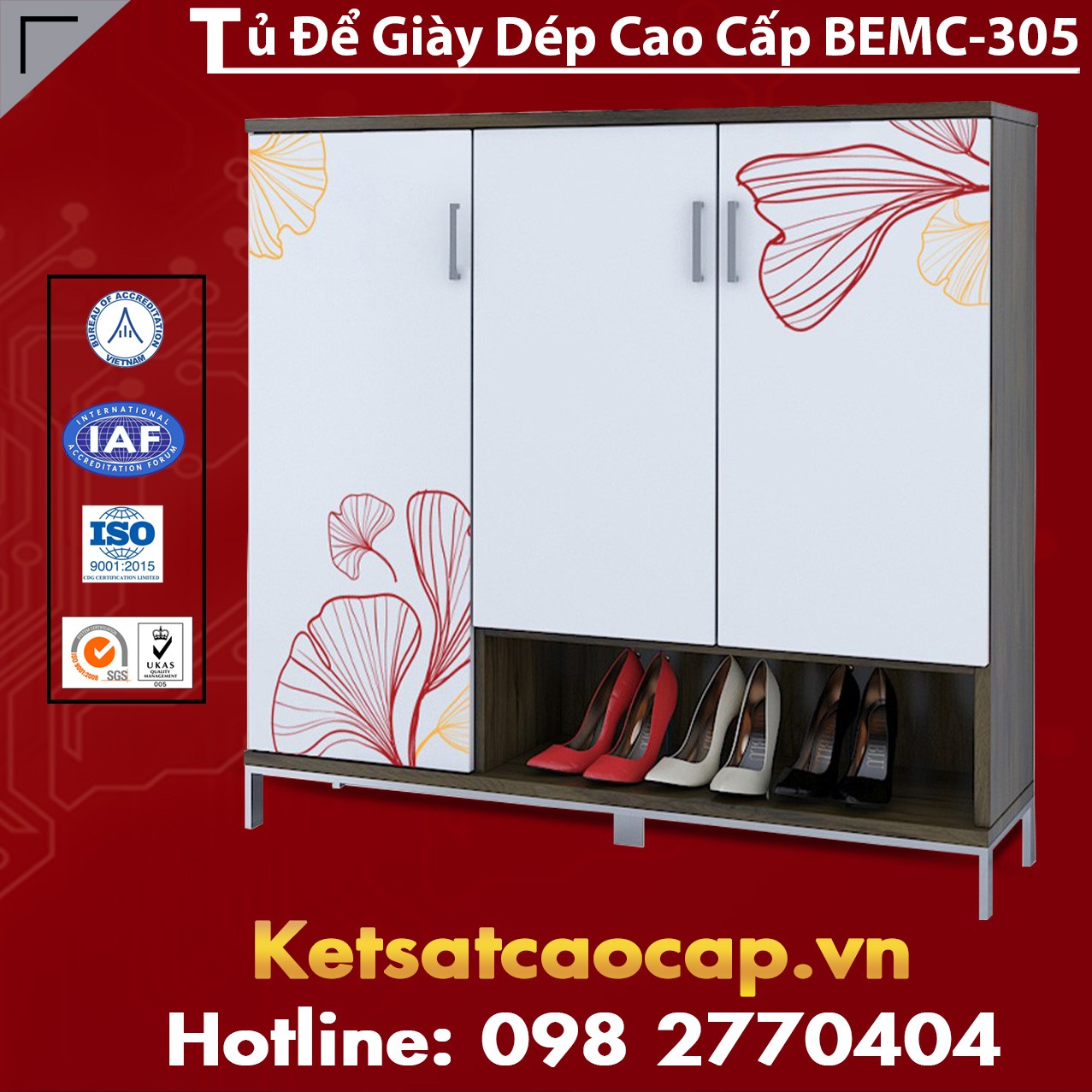 Tủ Để Giày Dép Cao Cấp BEMC-305