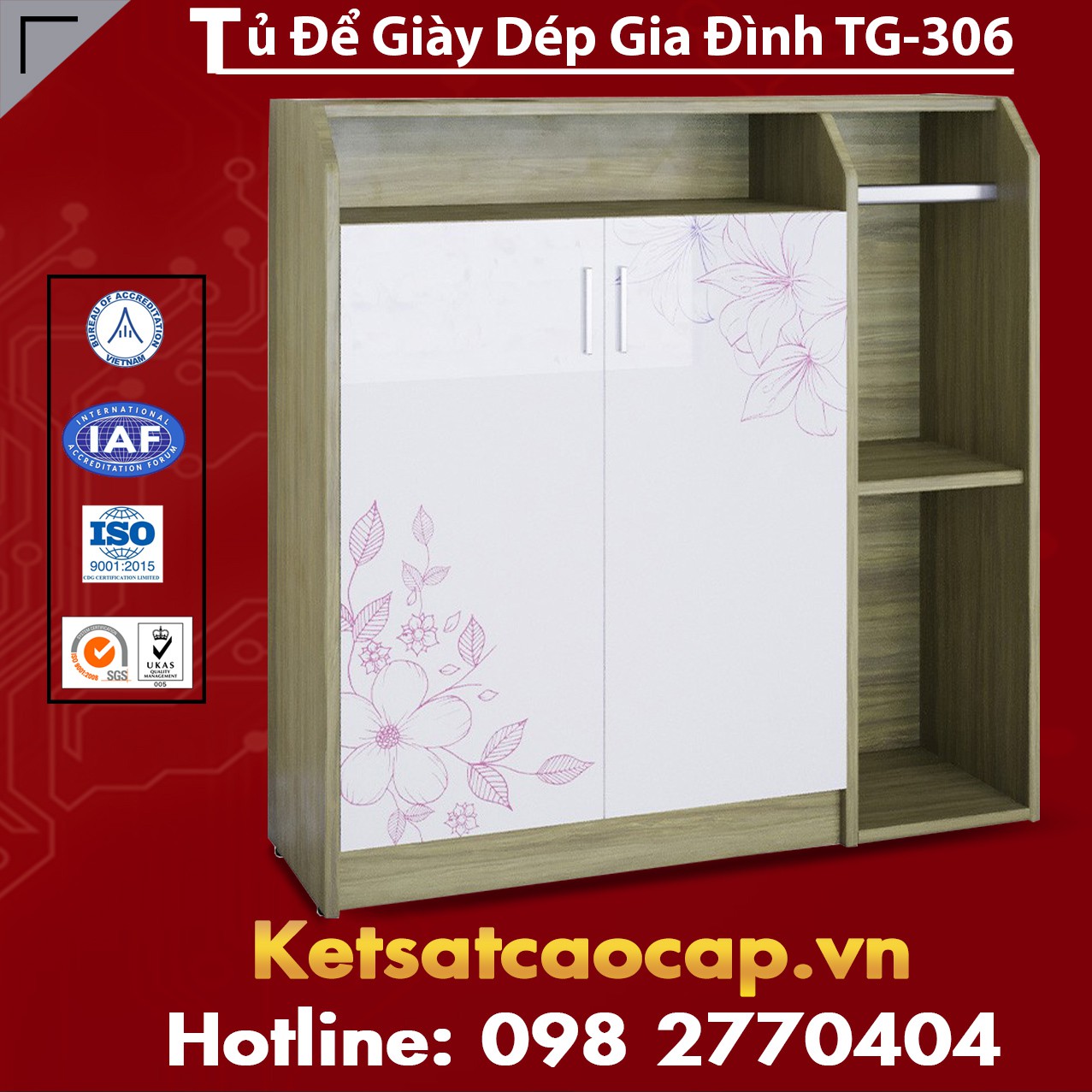 Tủ Để Giày Dép Gia Đình TG-306