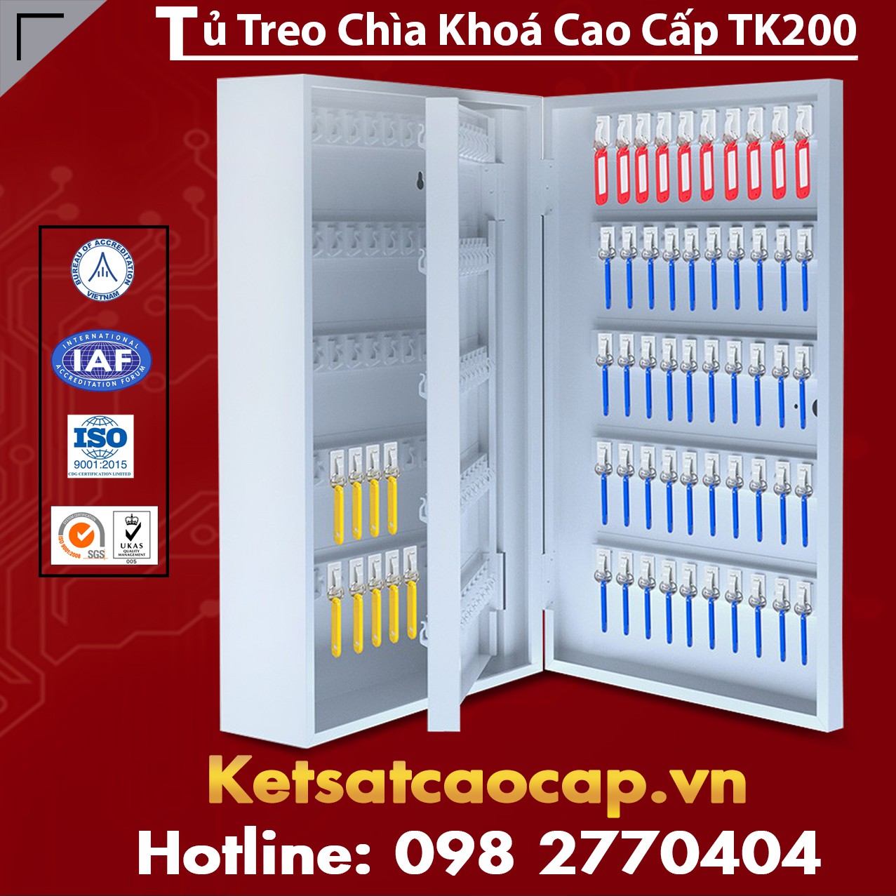 Tủ Sắt Treo Chìa Khoá TK200