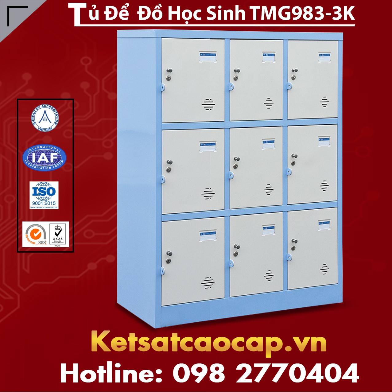 Tủ Để Đồ Học Sinh TMG983-3K