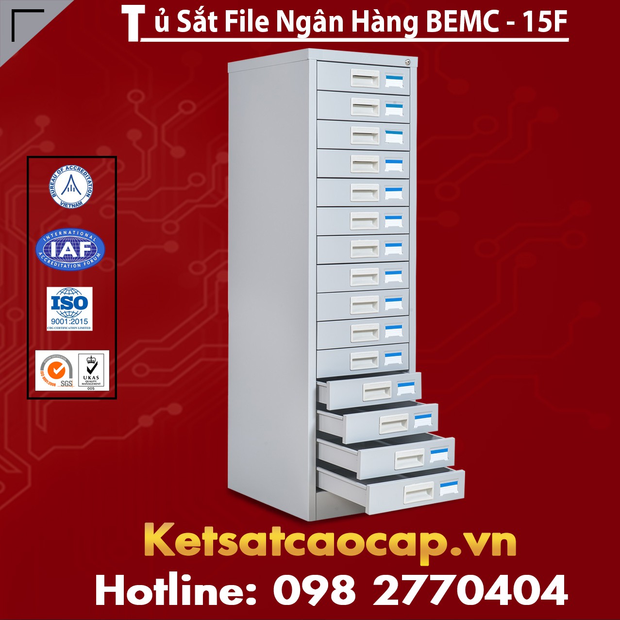 Tủ Sắt File Ngân Hàng BEMC - 15F