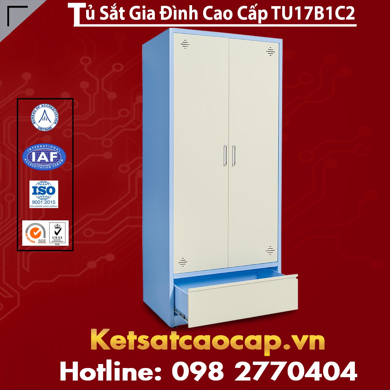 Tủ Sắt Gia Đình TU17B1C2