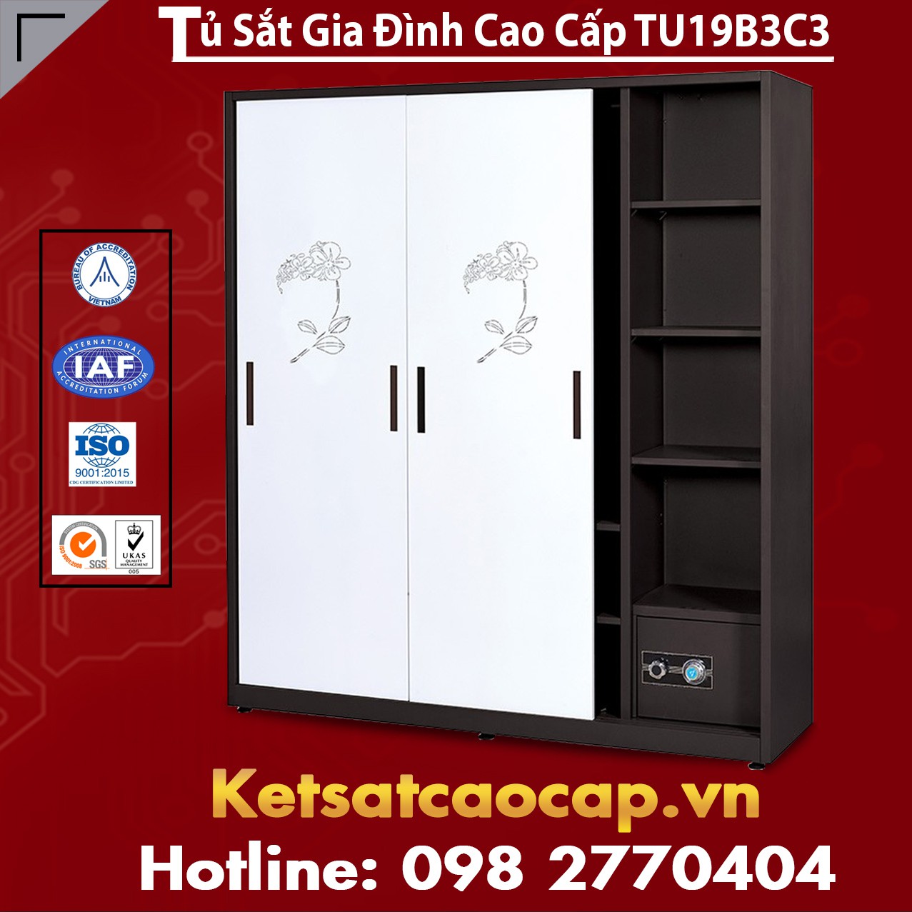 Tủ Sắt Gia Đình TU19B3C3