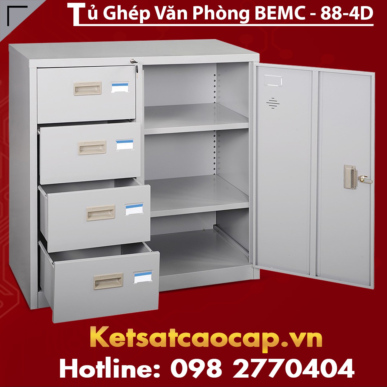 Tủ Ghép Văn Phòng BEMC-88-4D