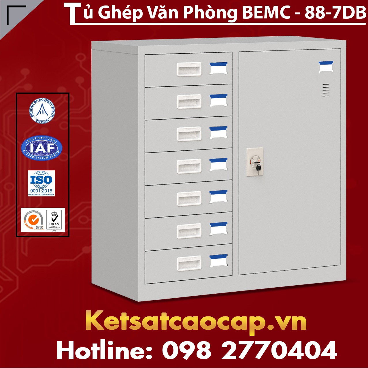 Tủ Ghép Văn Phòng BEMC-88-7DB