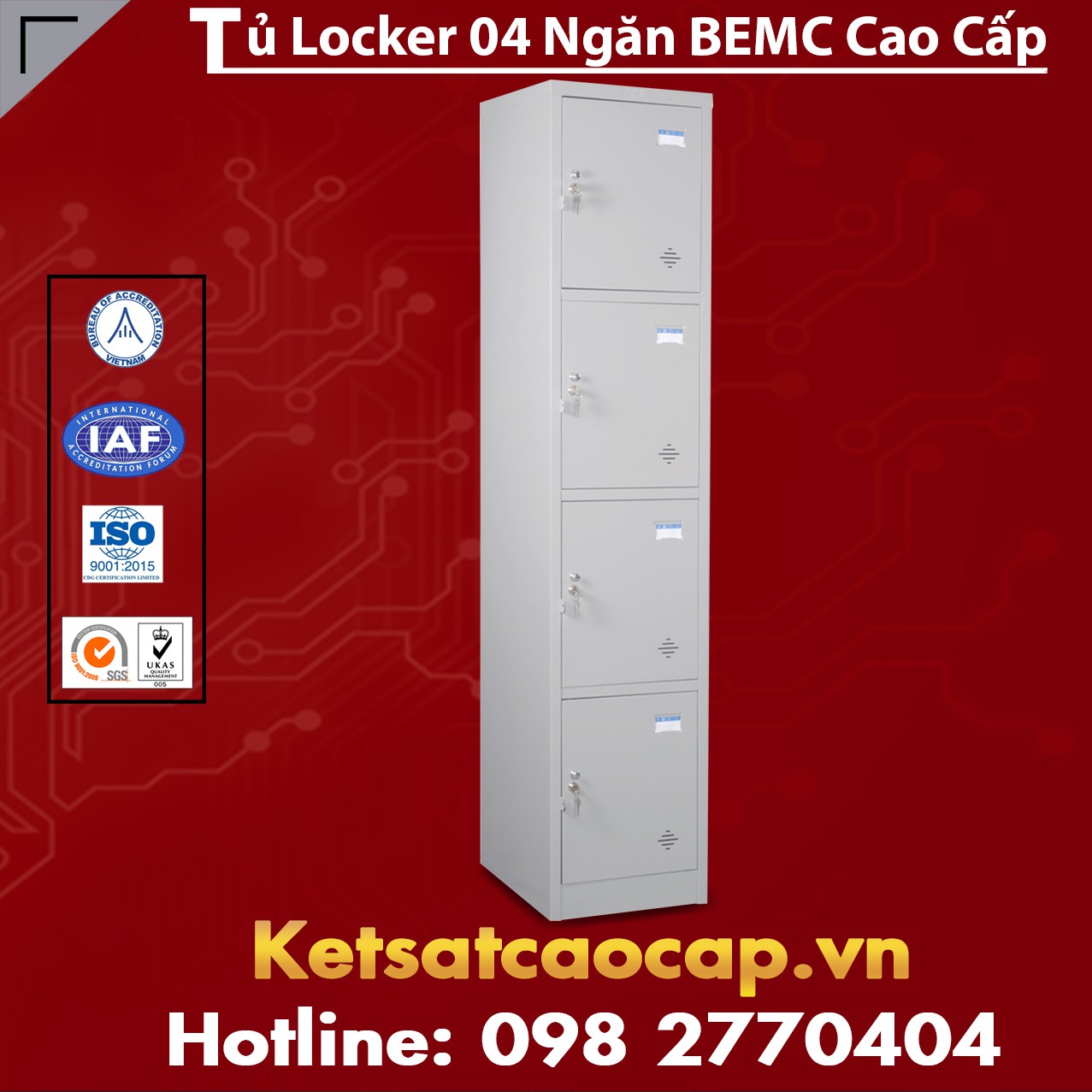 Tủ Locker BEMC 4 Ngăn