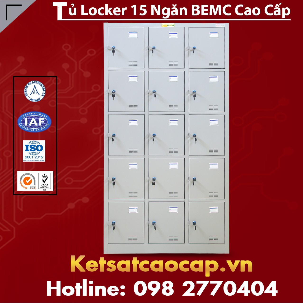 Tủ Locker BEMC 15 Ngăn