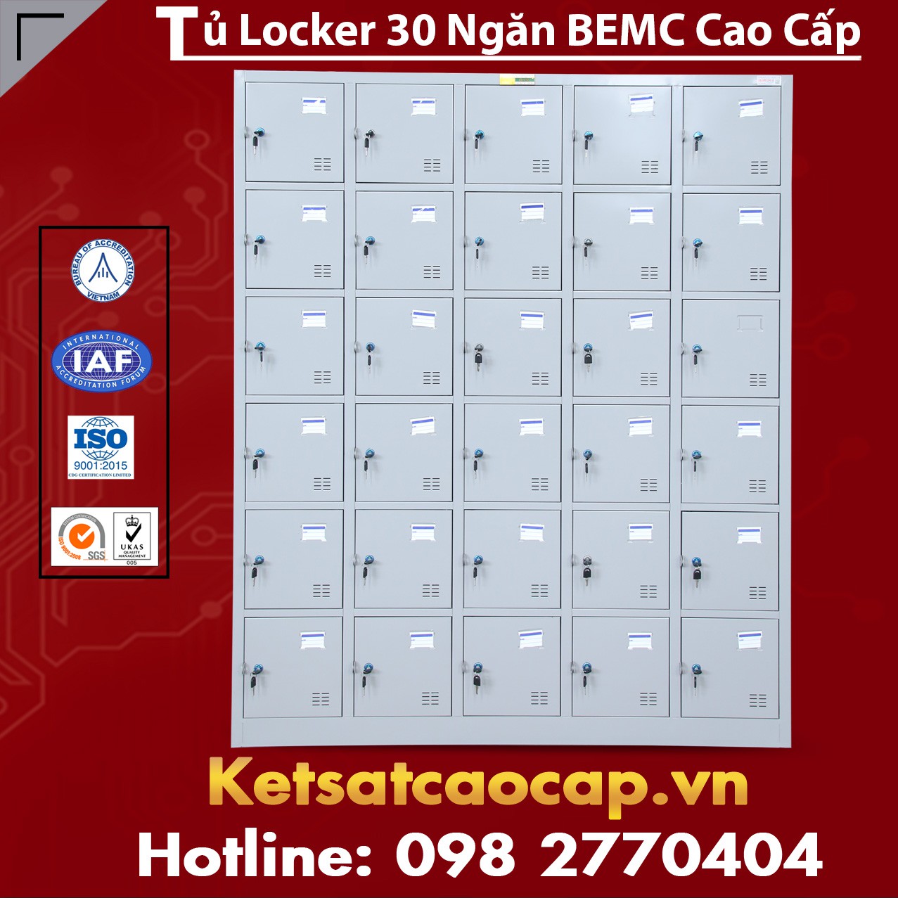 Tủ Locker BEMC 30 Ngăn