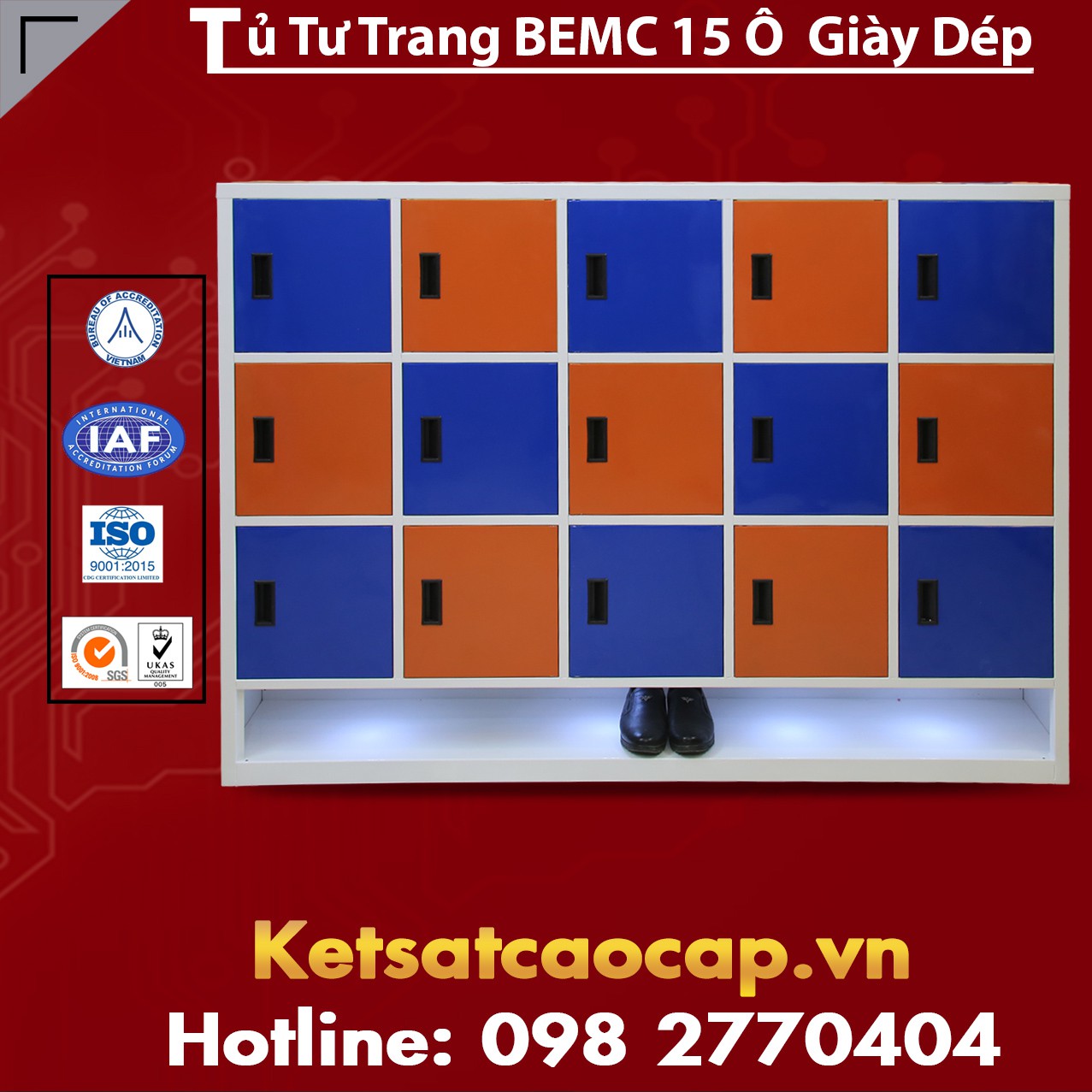 Tủ Tư Trang BEMC 15 Ô Giày Dép