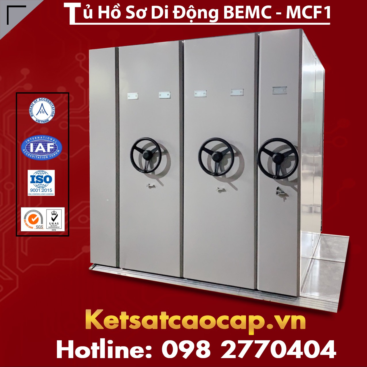 Tủ Thư Viện Di Động BEMC - MCF1