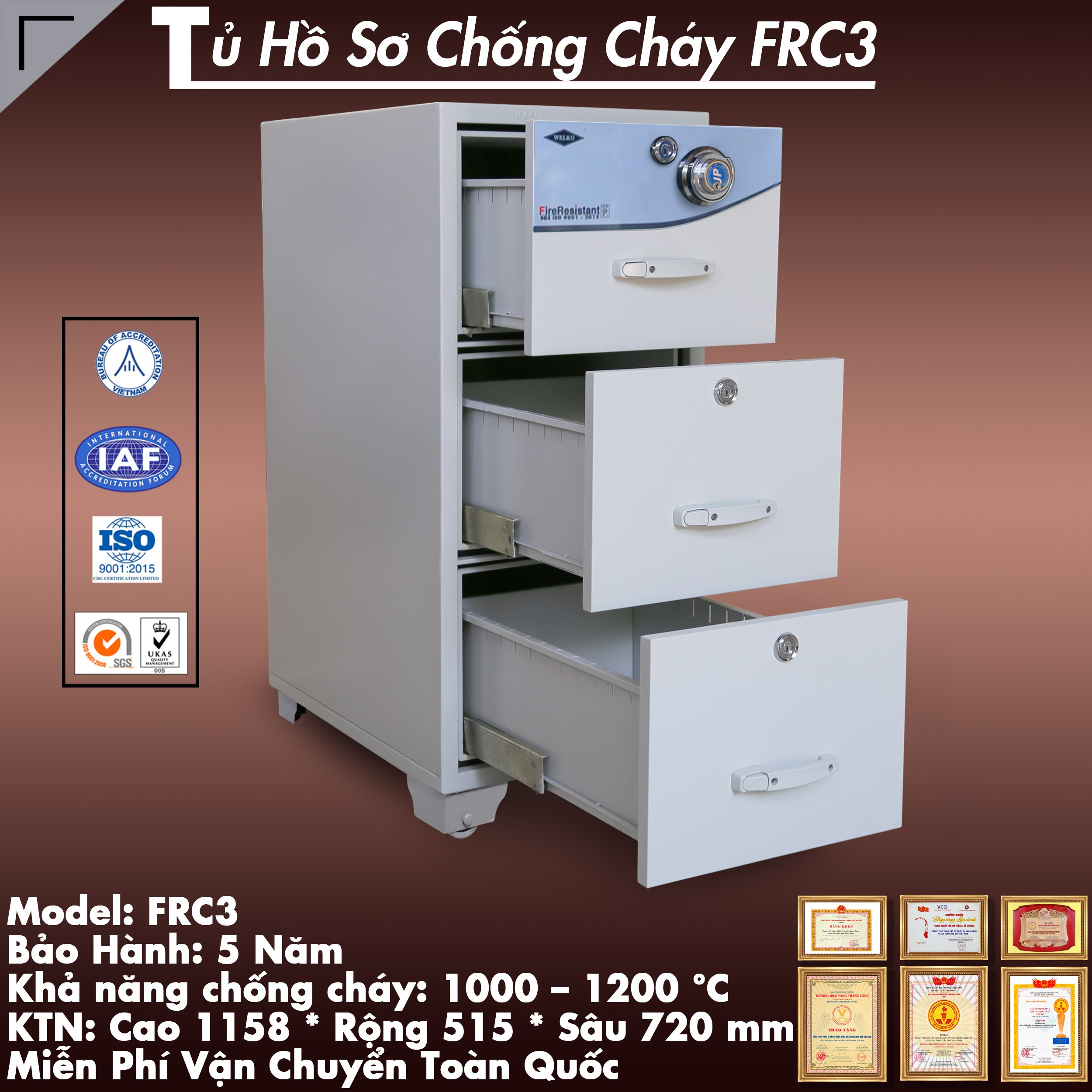 Tủ hồ sơ chống cháy uy tín chất lượng cao