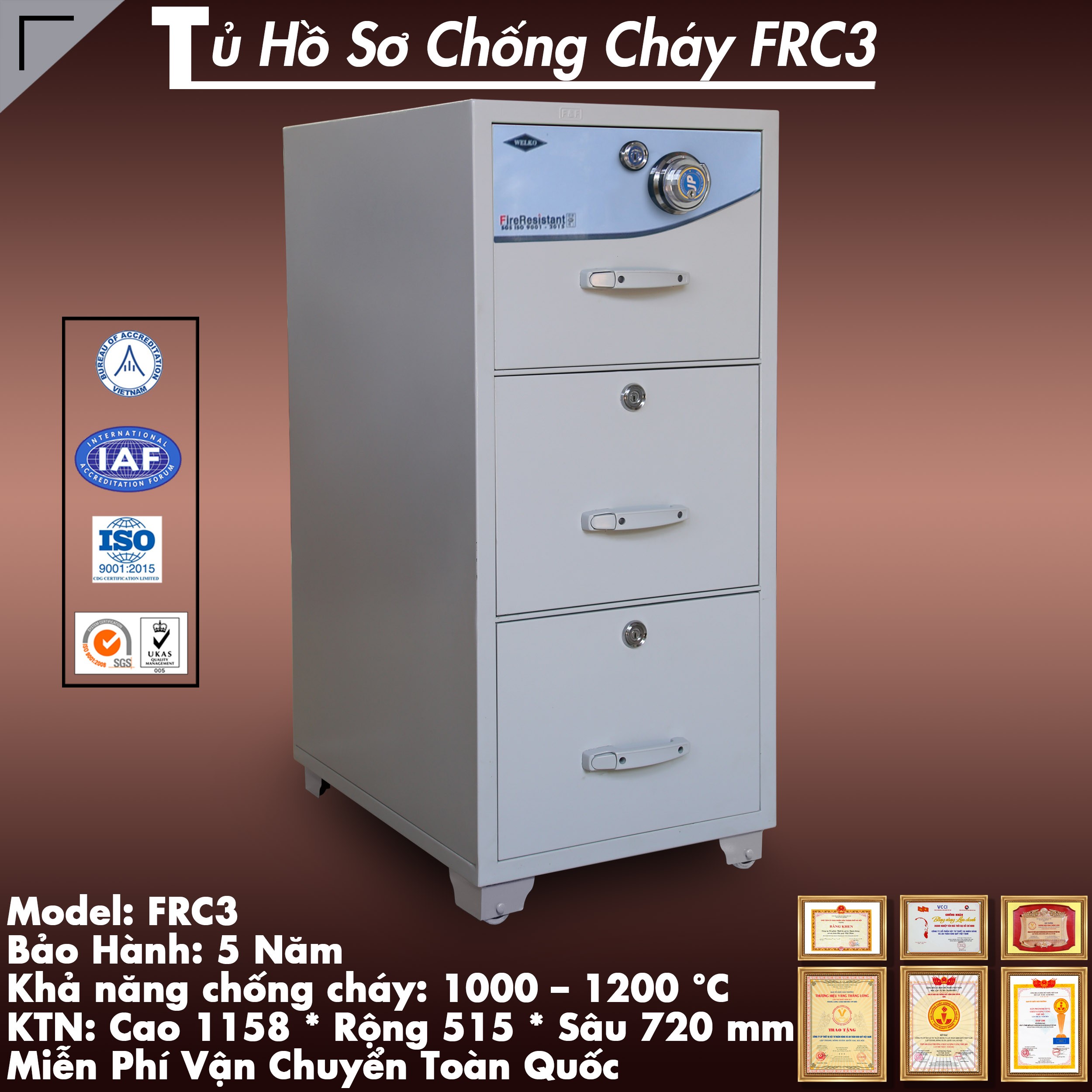 Miễn phí giao hàng tủ hồ sơ chống cháy
