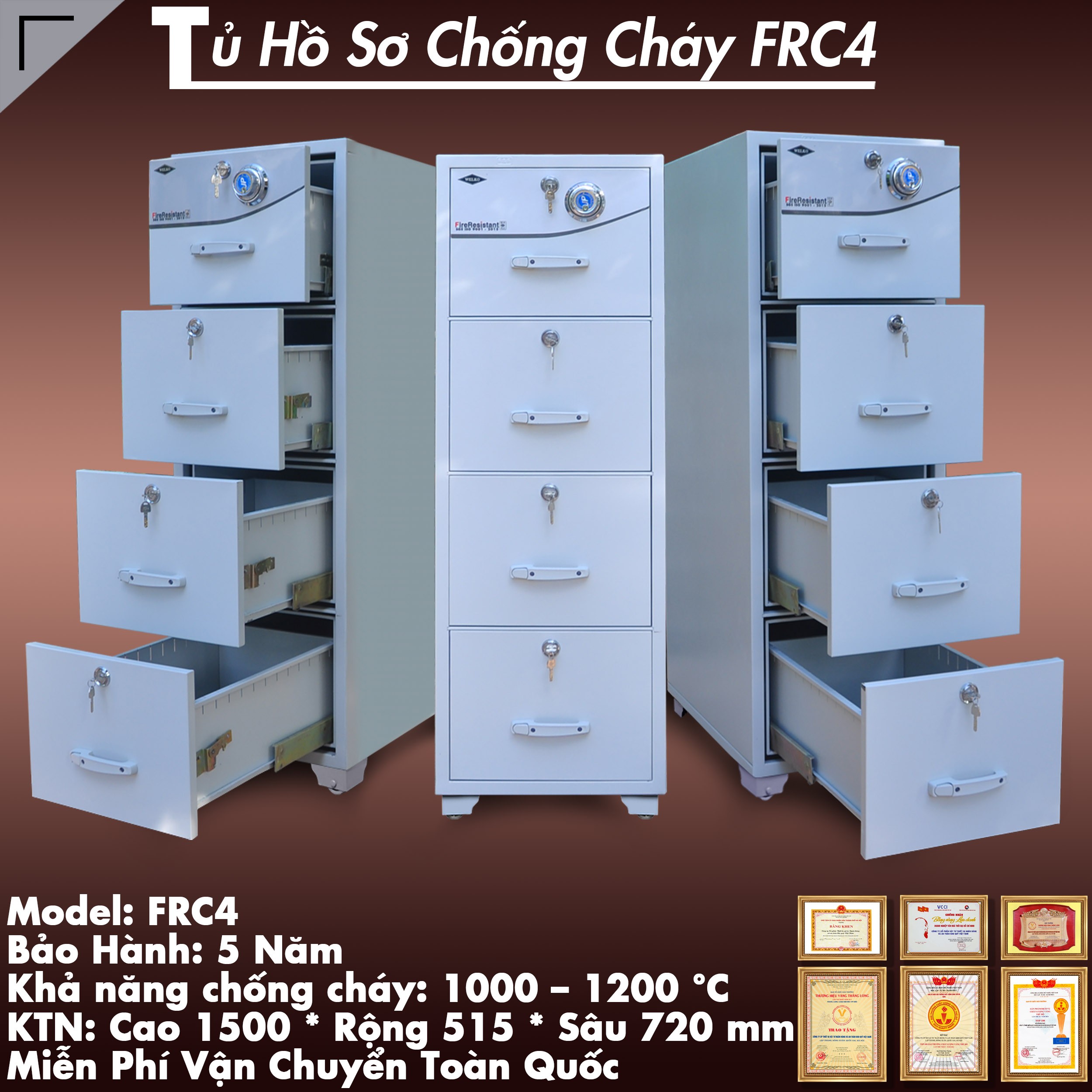 Miễn phí giao hàng tủ hồ sơ chống cháy