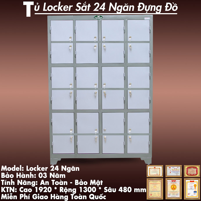 tủ sắt locker 24 ngăn