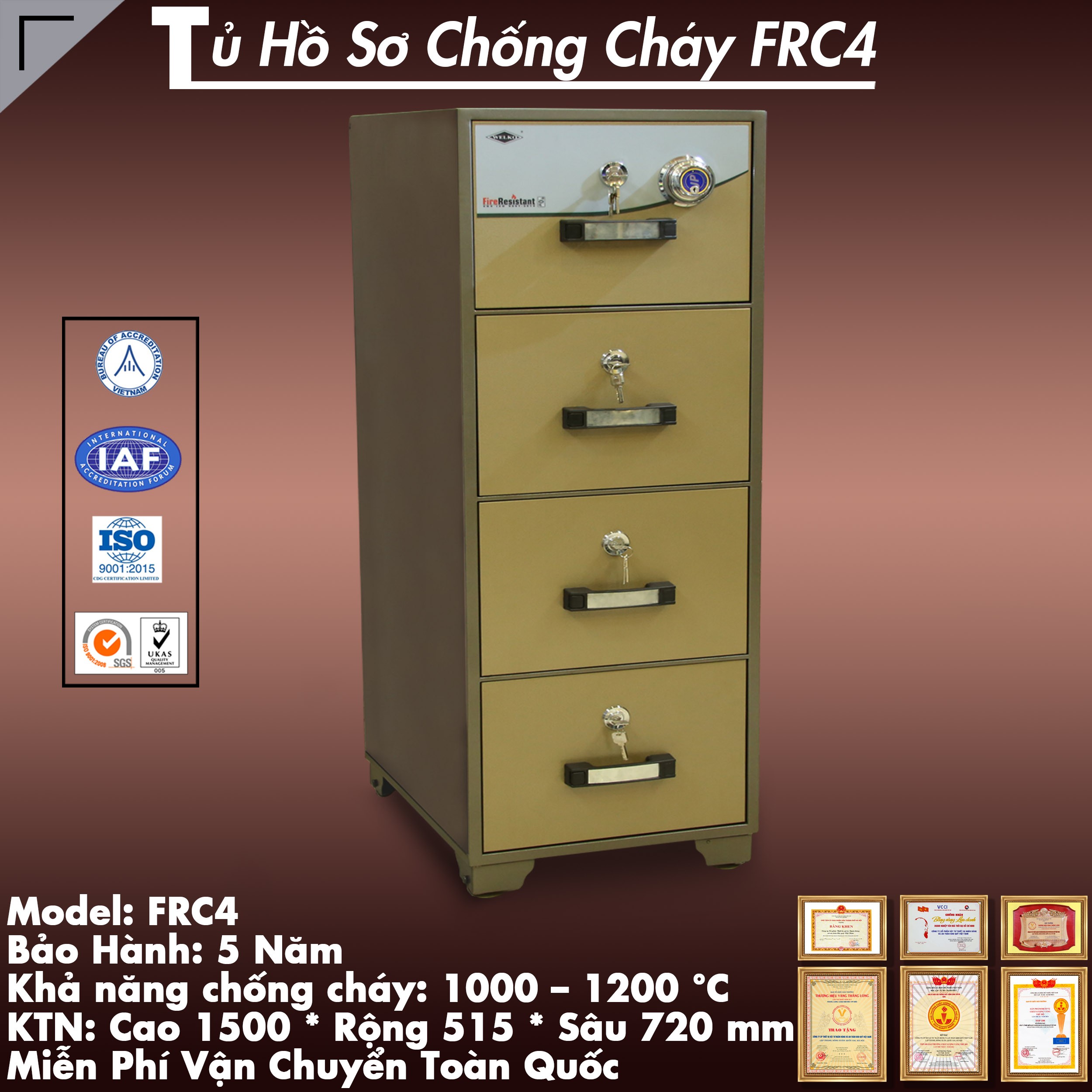 Tủ hồ sơ chống cháy uy tín tại việt nam