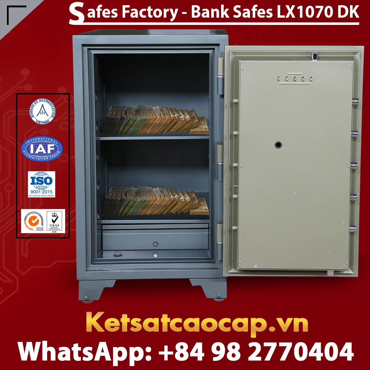 Bank Safes LX1070 DK Top 1 Quality Bank Safe Luxury Design From BEMC