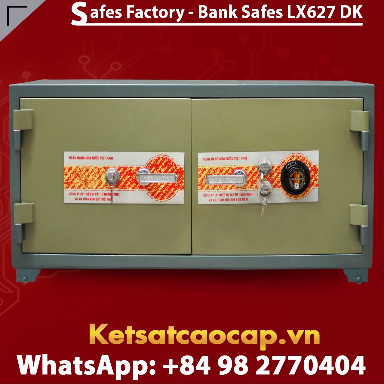 Bank Safe LX627 DK Two Doors Cheap Price Stainless Steel Security Safe
