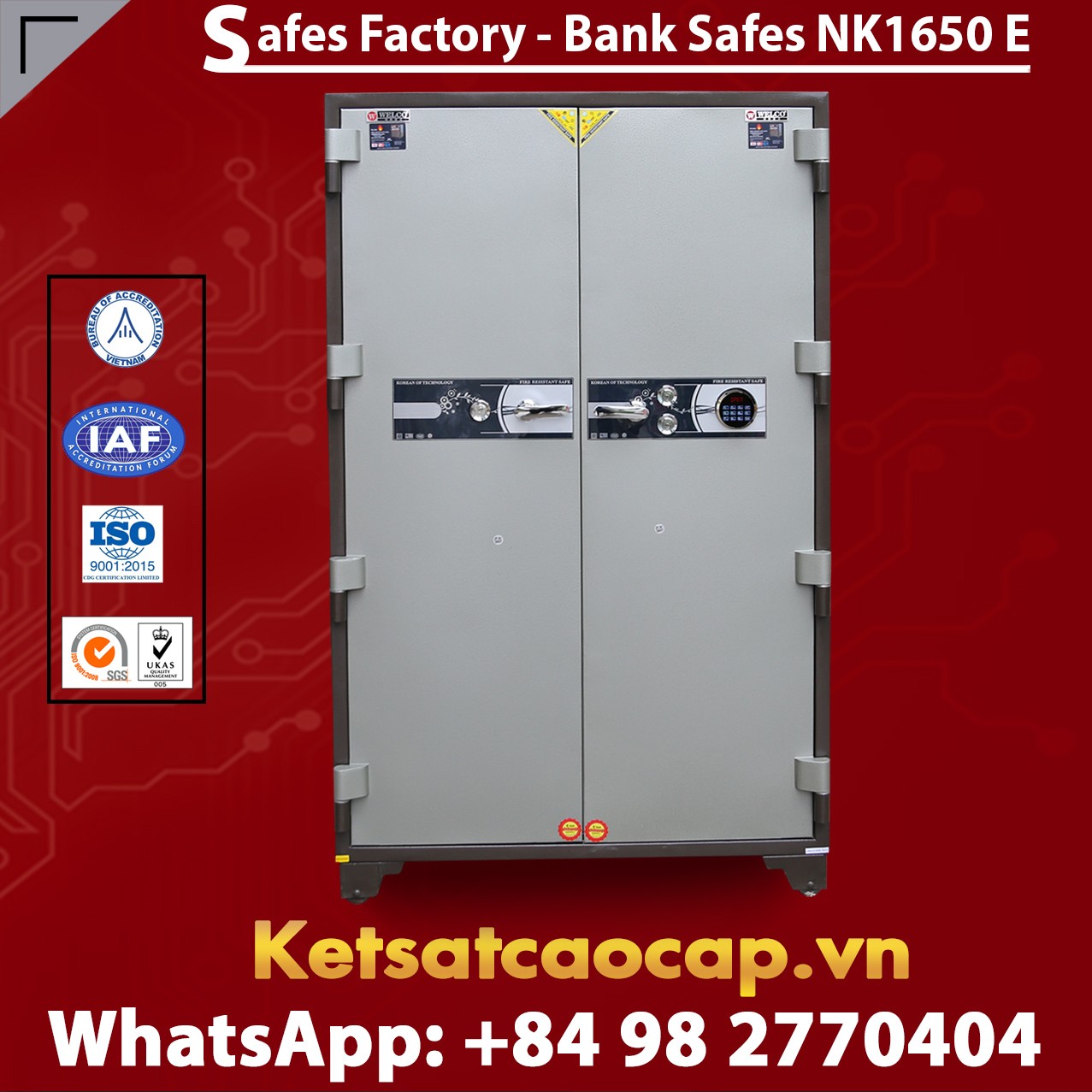 Bank Safe NK 1650 E Two Doors Best Selling Security Large Safe For Bank