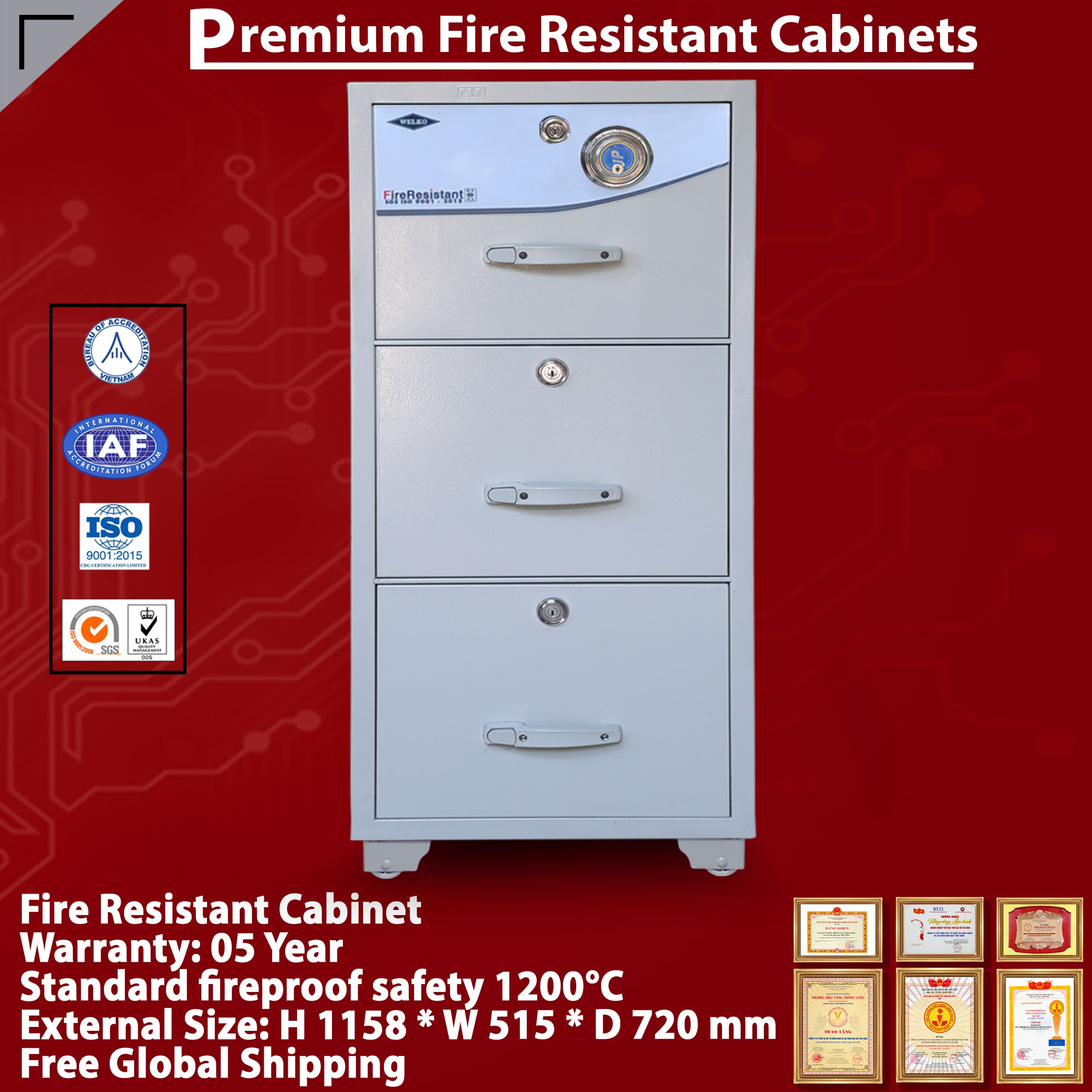High Quality Fire Resistant Cabinet