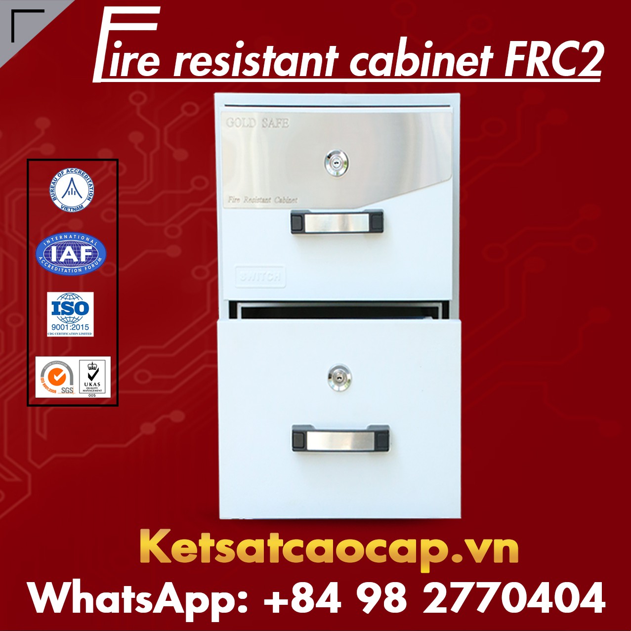 hình ảnh sản phẩm Fire Resistant Cabinet WELKO FRC2 KEY White