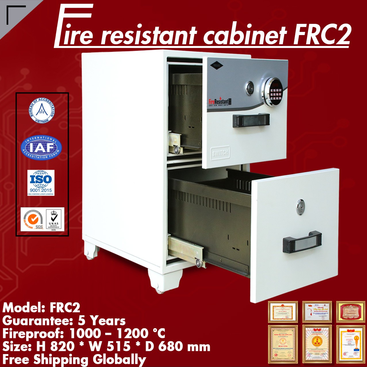 Fire Resistant Filing Cabinet for Sale