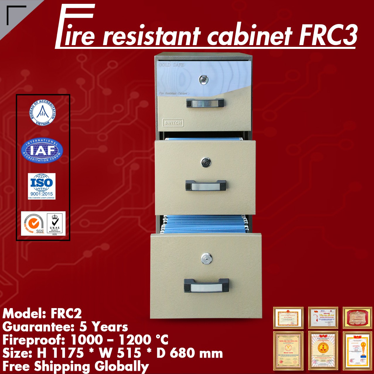 Tủ Chống Cháy Tốt FRC2 Freeship