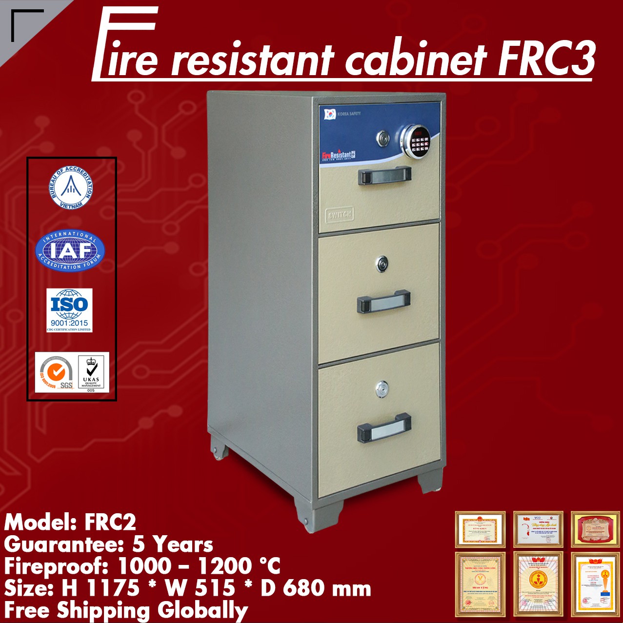 Fire Resistant Filing Cabinet for Sale
