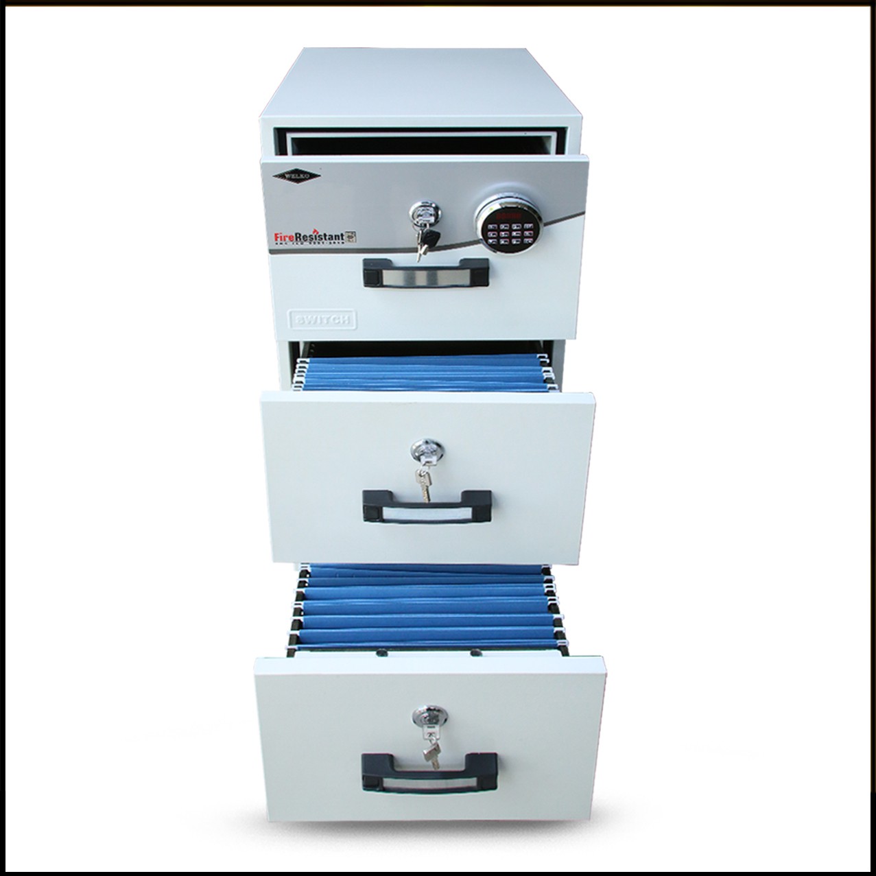 3 Drawers Fireproof Filing Cabinet
