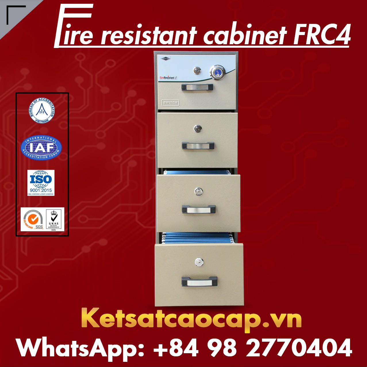 Nguồn Hàng Tủ Chống Cháy WELKO FRC4 Brown