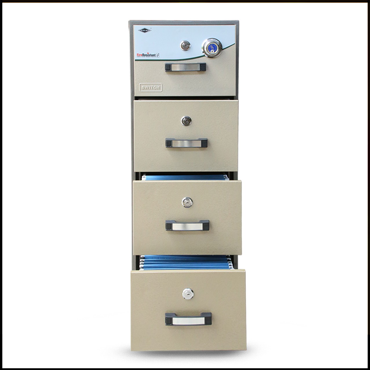 3 Drawers Fireproof Filing Cabinet