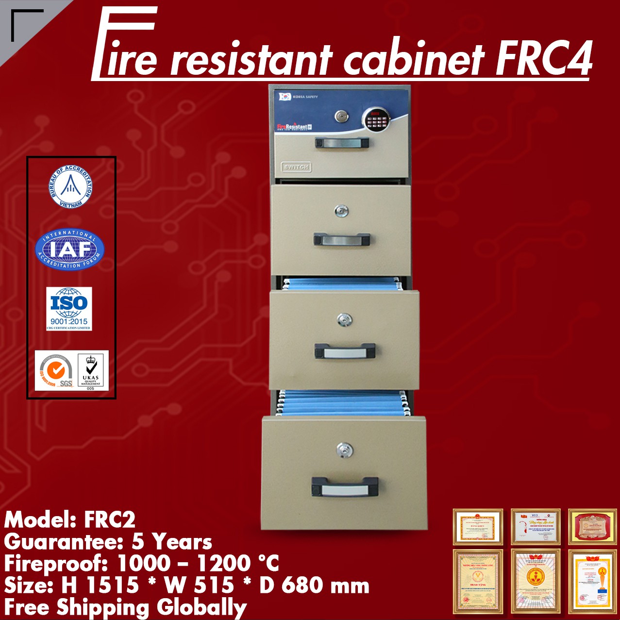 Tủ Chống Cháy Tốt FRC2 Freeship